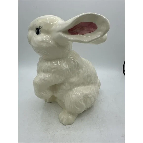 Vintage Easter Bunny Rabbit Figure Ceramic 9” - Picture 5 of 16